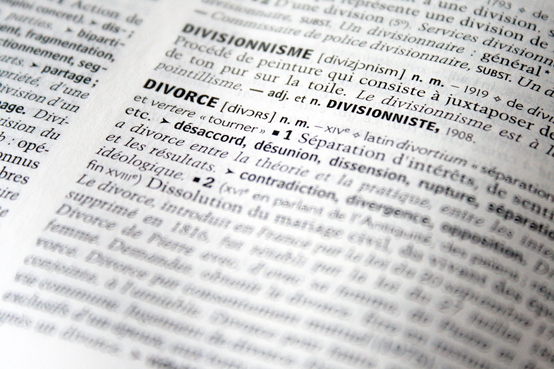 Divorce in the Dictionary