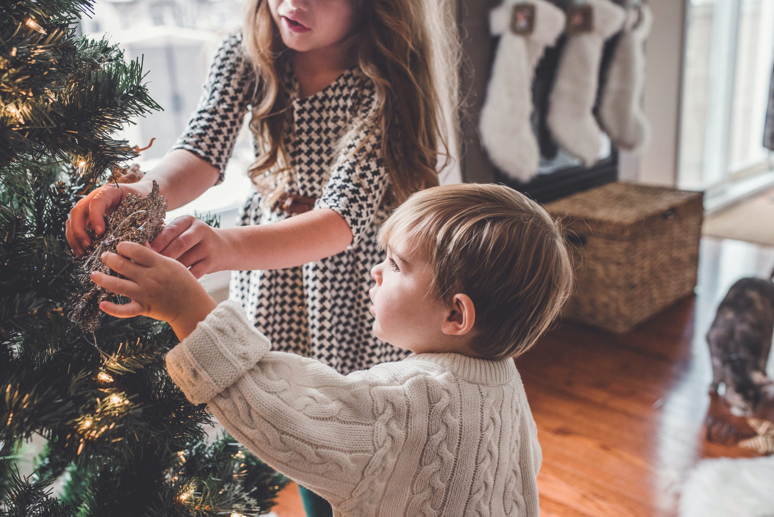 Kids with Christmas Tree